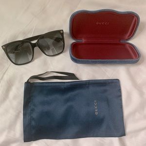 Gucci Square Sunglassses w/ Interlocking G detail.